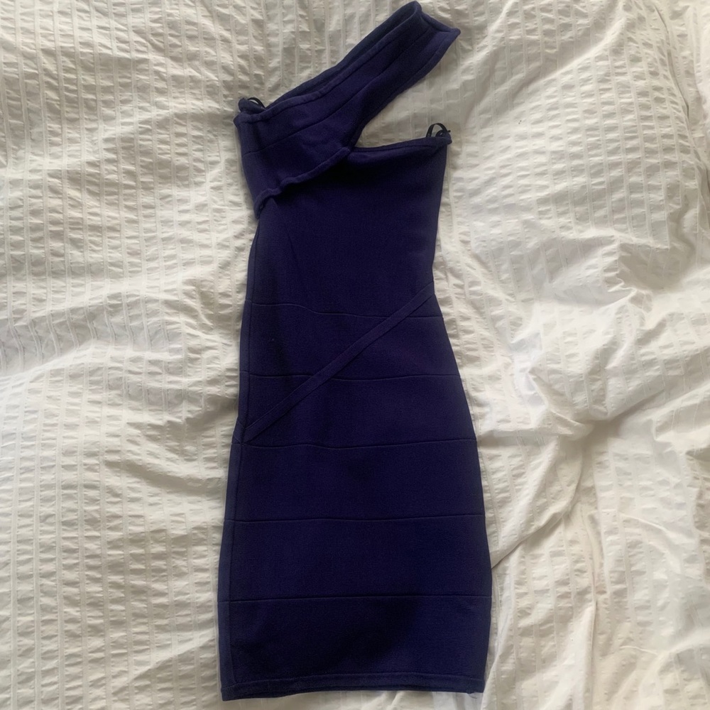 BEBE Bandage one shoulder dress